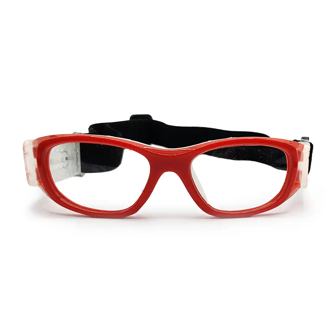 lente marco deportivo para niño rojo con banda elástica