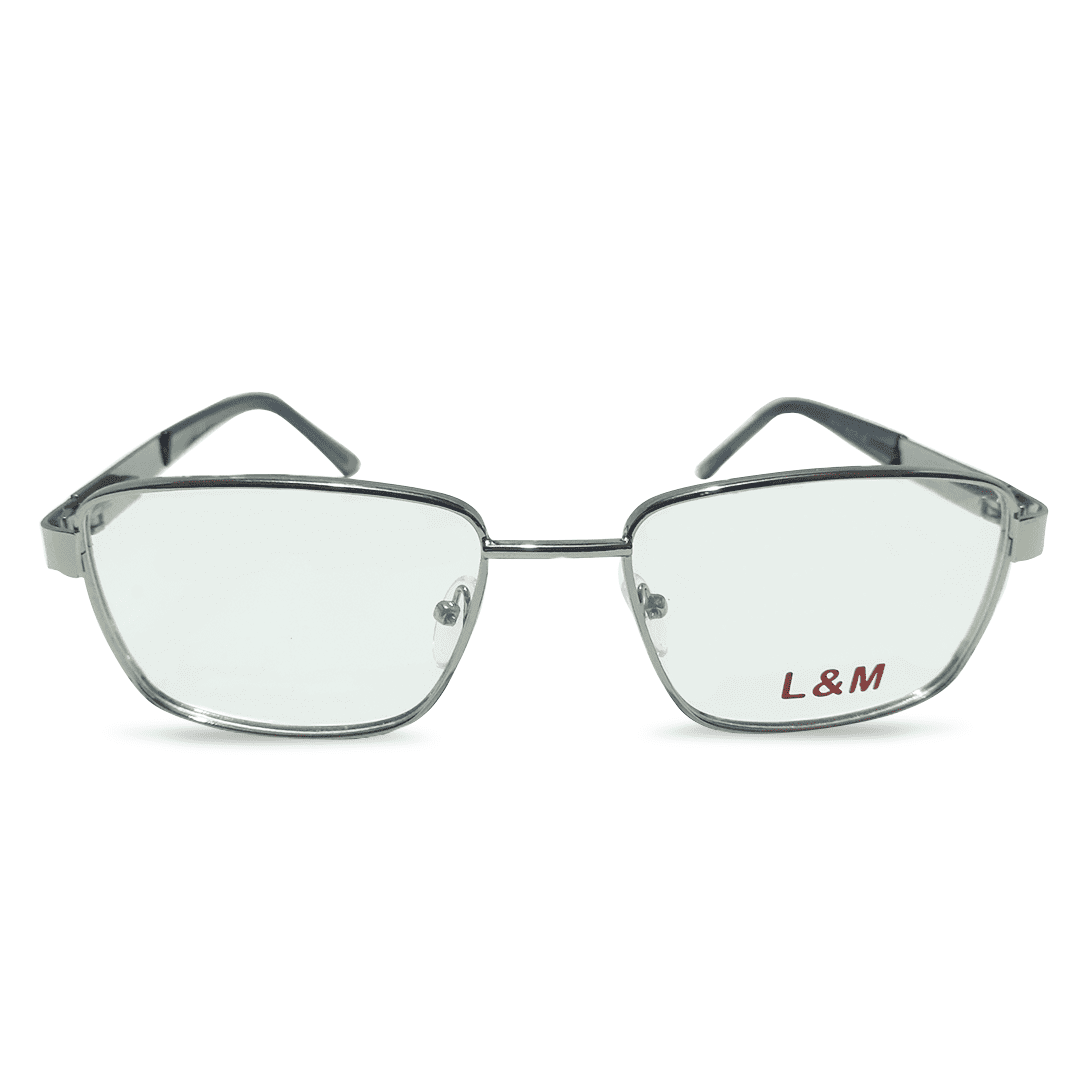 lentes plateados hombre