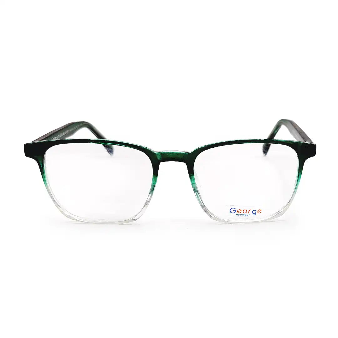 lentes con marco verde degrado transparente