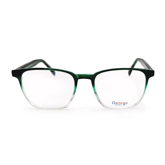lentes con marco verde degrado transparente