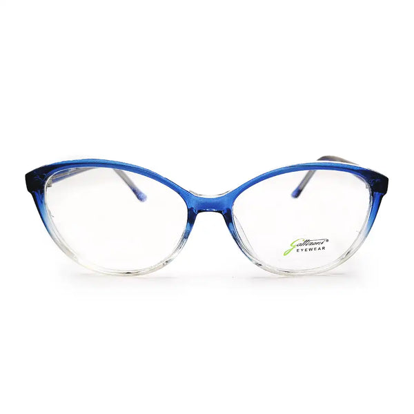 lentes para mujer marco azul degrado transparente
