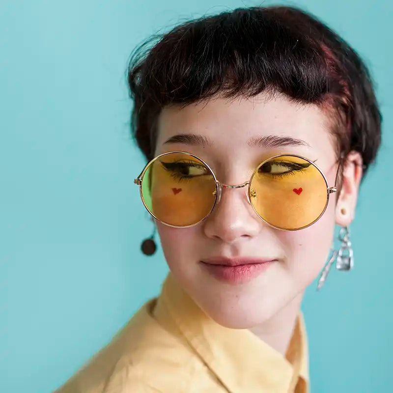 lentes opticos cristal amarillo