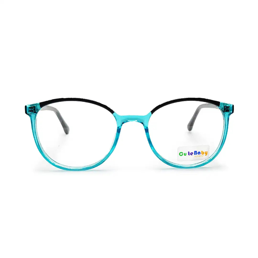 marcos de lentes redondos para niña color calipso con negro