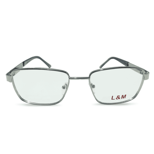 lentes plateados hombre